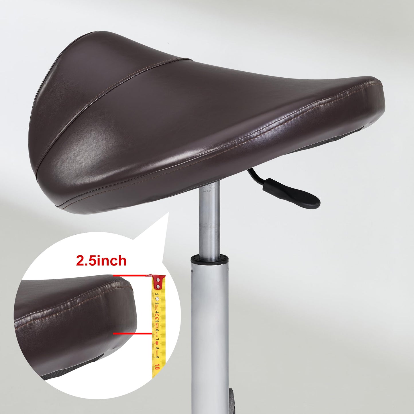 Master Massage Adjustable Hydraulic Saddle Rolling Stool – Ergonomic Salon, Tattoo, Spa, Medical & Dental Chair, Coffee
