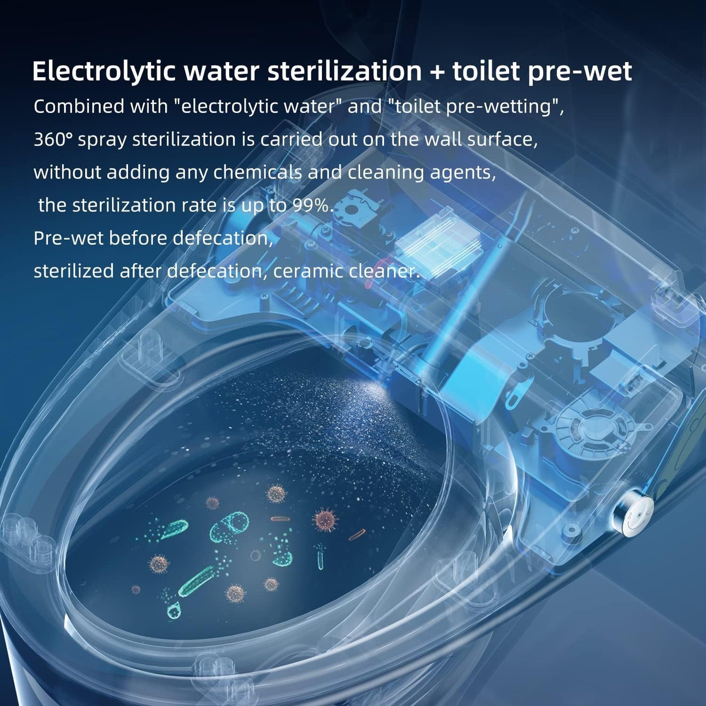 Bejoan X7 Bidet Toilet Seat, Elongated Bidet Attachment for Toilet Warm Water with Soft Close, Electric Heated Bidet Seat with Water Filtration