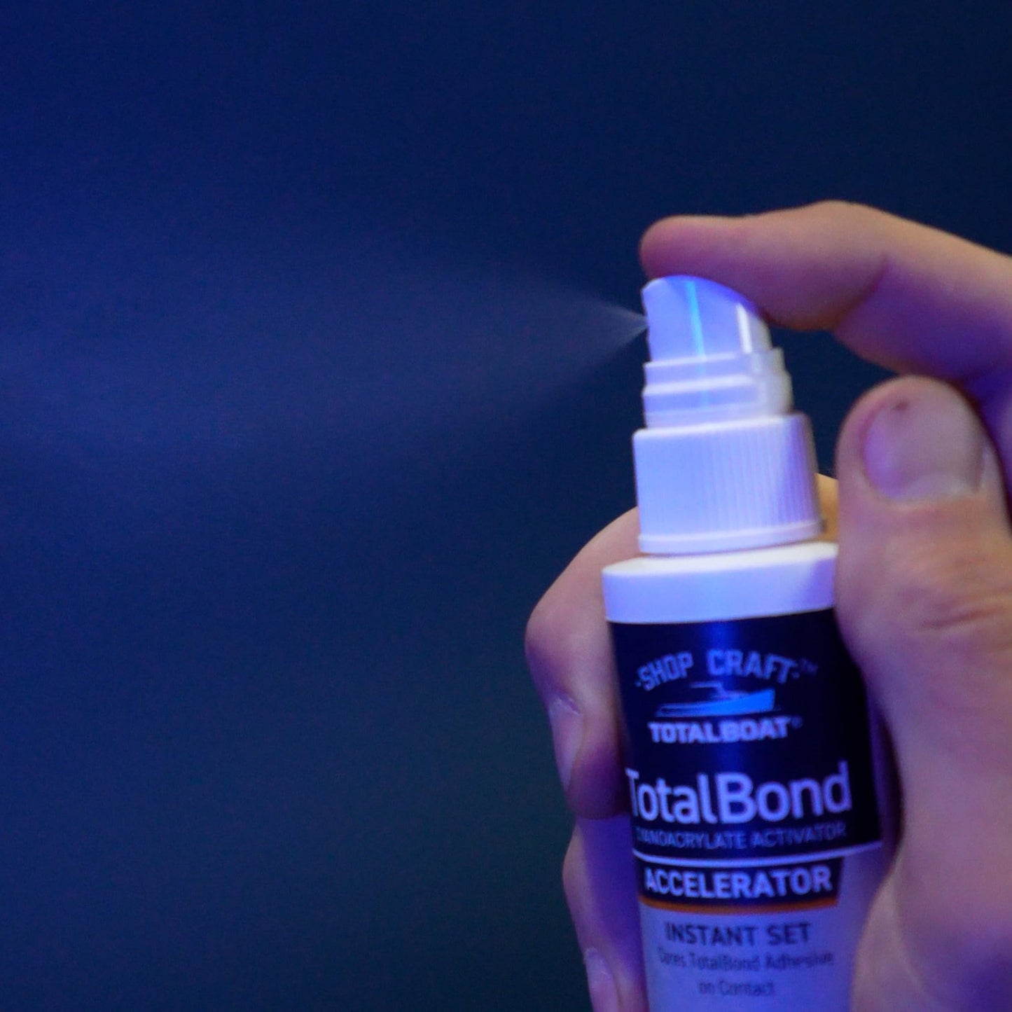 TotalBoat CA Glue Accelerator Spray - TotalBond Activator Spray Instantly Dries Cyanoacrylate Super Glue - 2 oz