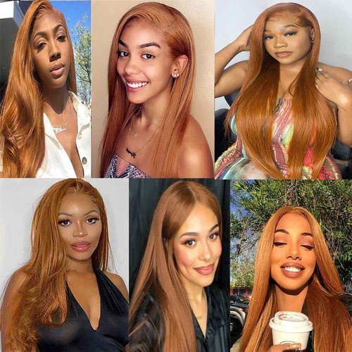 Habiliana Bundles Human Hair 22 24 26 Inch Straight 30 Light Brown Human Hair Bundles 11A Unprocessed Brazilian Virgin Quick Weave Hair Extensions for Black Women