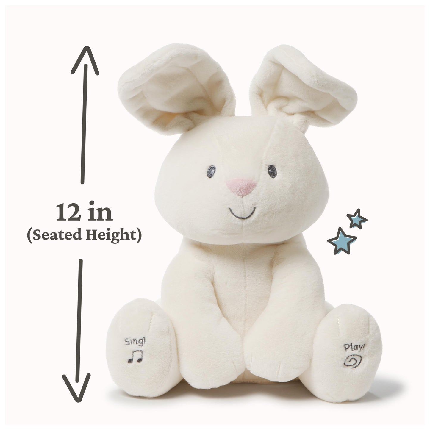 GUND Baby Flora The Bunny Animated Plush, Singing Stuffed Animal Toy for Ages 0 and Up, Cream, 12" (Styles May Vary)