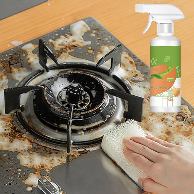 wuliao Fly Cleaner Stain Remover Spray, Kitchen Multi-purpose Foam Cleaner Spray, Kitchen Oil Stains Cleaner for Hold/Oven/Stove/Sink Range Hood (1)