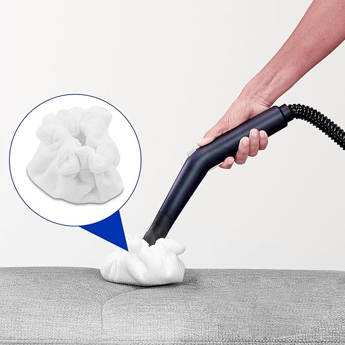 6 Pack Microfiber Pads Compatible with Dupray Neat Steam Cleaner, and 6 Pack Microfiber Small Bonnets(Triangle), Durable, Reusable Cloths and Machine Washable