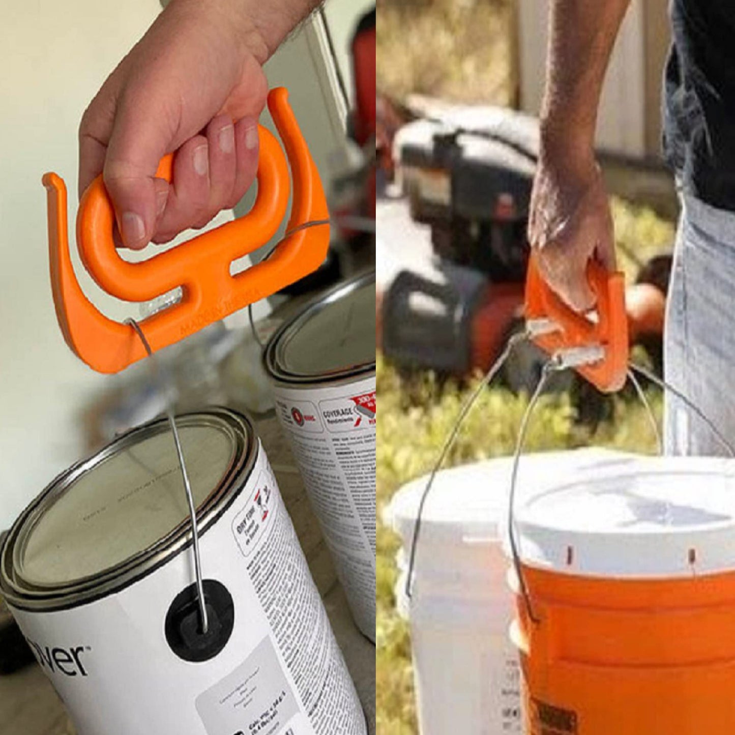 MAMMOTH GRIP(2-Pack) Multi Purpose Heavy Duty Handle/Holder/Carrier - Grocery Bags Shopping Bags Propane Tanks Dry Cleaning Paint Cans 5-Gallon Buckets Durable 100 lbs per Grip - Made in The USA
