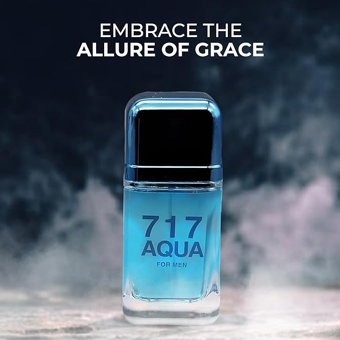 2PCS Valentine Milano/717 Aqua Eau De Toilette for Men-Fresh,Romantic Scent Perfume for Men 3.4 Fl Oz Each Mens Cologne For All Skin Daily Used