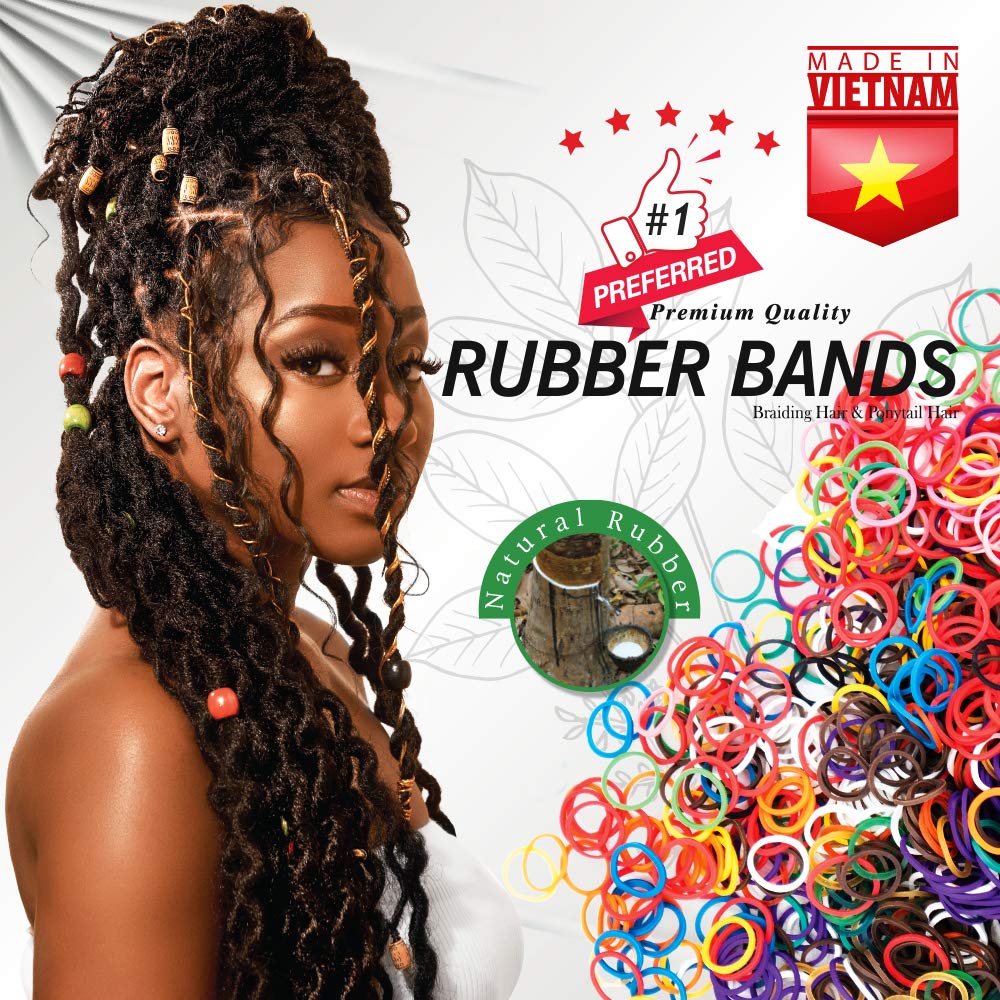 1 LB Rubber Bands Hair Band Soft Elastic Hair Accessories Braid Mini Hair Ties Stretchy Hair Ties No Damage Rubber Bands for Hai