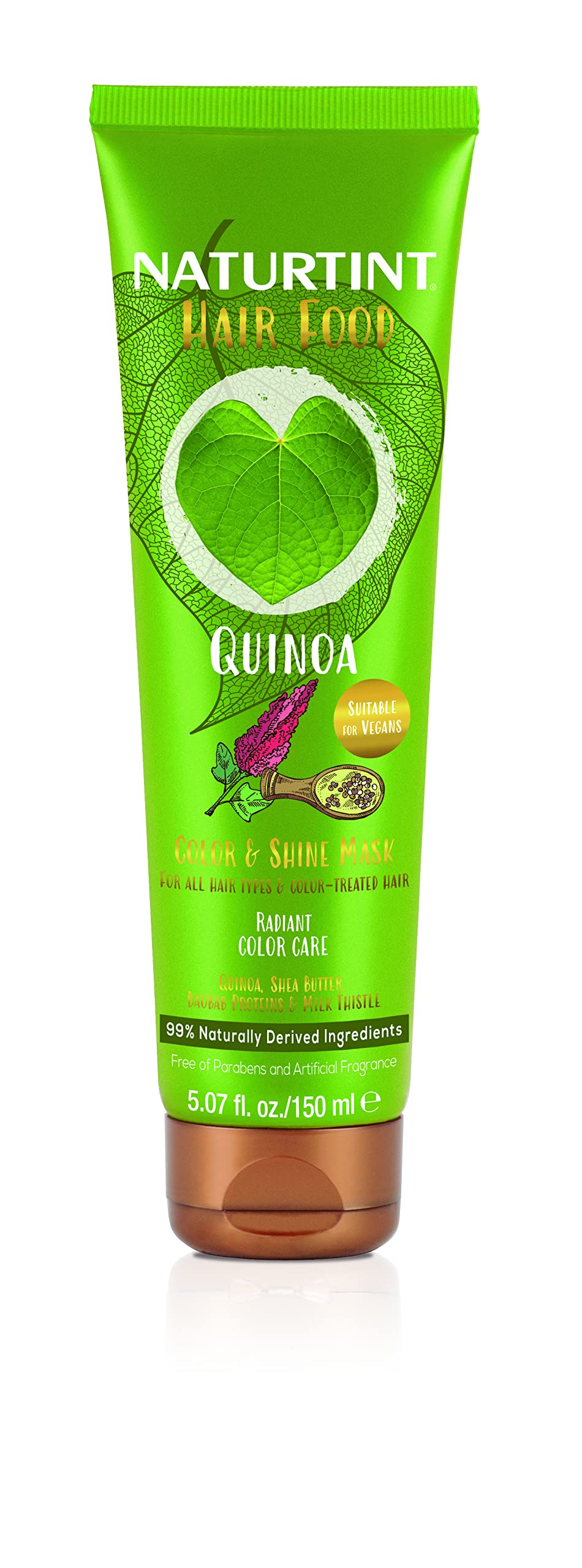 Naturtint Hair Food Deep Conditioning Mask (5.07 Fl Oz), Quinoa Color & Shine - Naturally Derived Ingredients, Free of Parabens