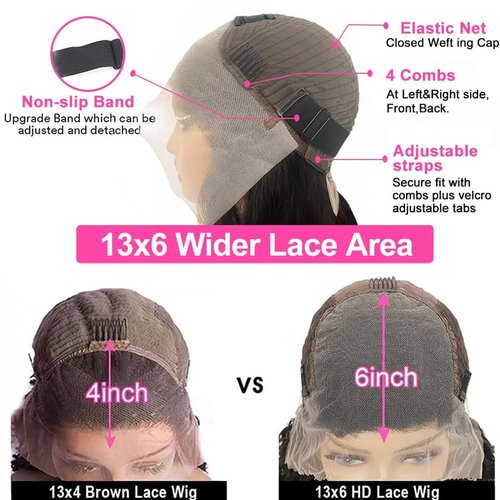 GAIWAC 22 Inch Deep Wave Wigs Human Hair 200% Density 13x6 HD Transparent Lace Front Wigs Human Hair Pre Plucked Deep Curly Glueless Lace Frontal Wigs Human Hair For Women