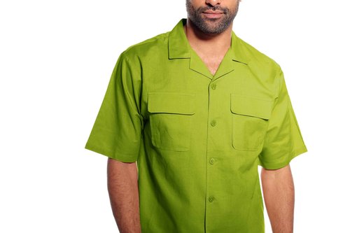 STACY ADAMS Men's Linen Shirt Pant Set (4XL/48, Green)