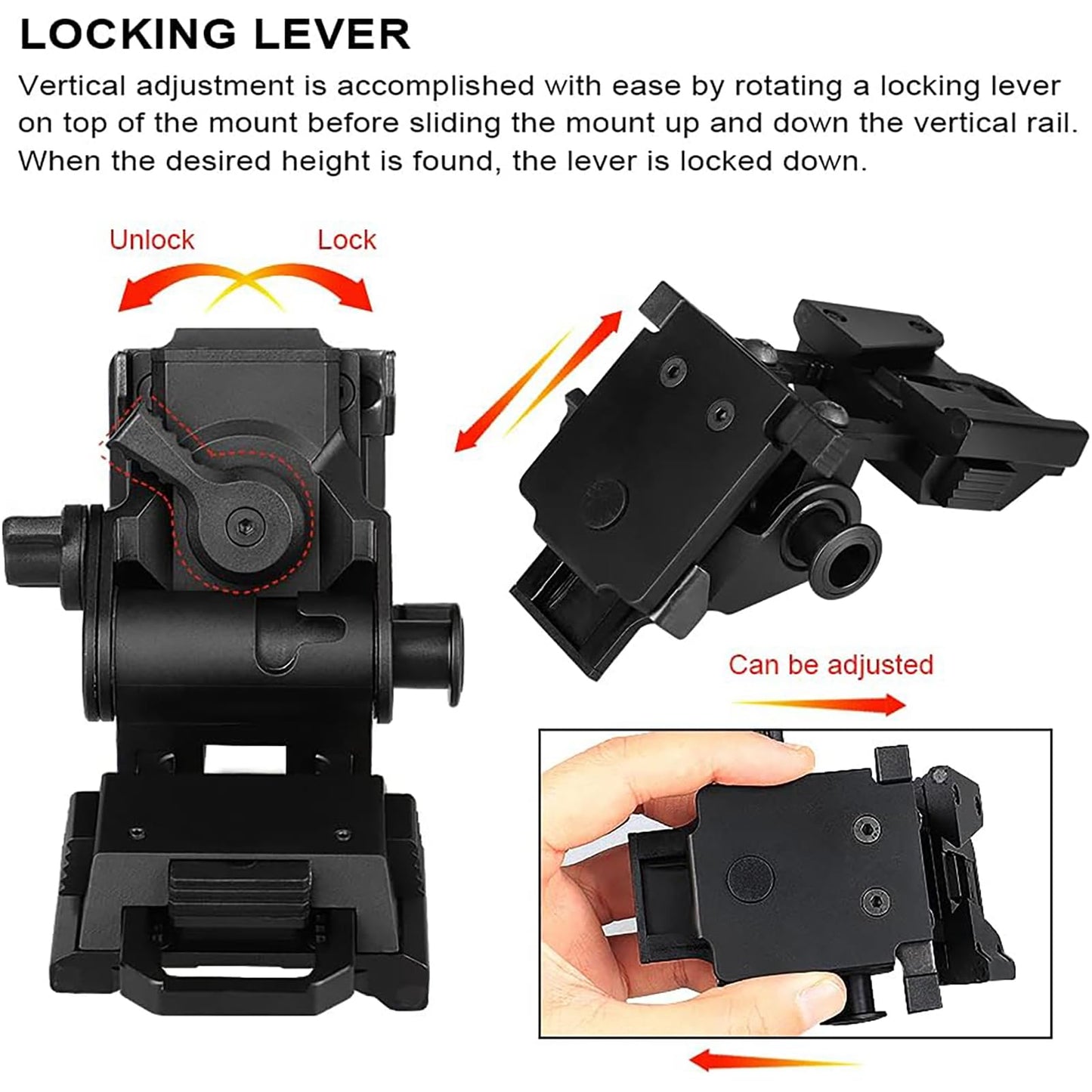 YSS PVS 14 Binocular Bridge Mount Modular Interface NVG Mount Adapter with L4 G24 Mount for PVS18/PVS 31 Suitable Monocular/Binocular Night Vision Goggles Aluminum
