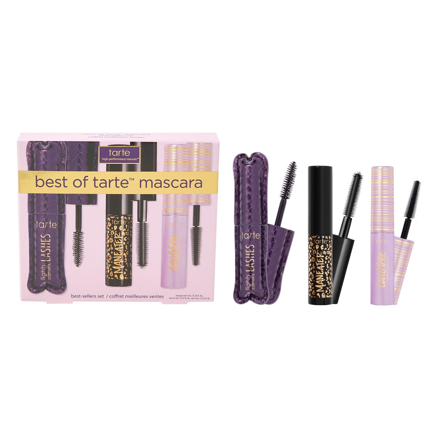 tarte best of tarte mascara trio set – Black Travel Size Mascaras Featuring Tartelette Tubing for Volume & Length, Smudge-Proof Longwear, Flake-Free, Easy to Remove, Cruelty Free
