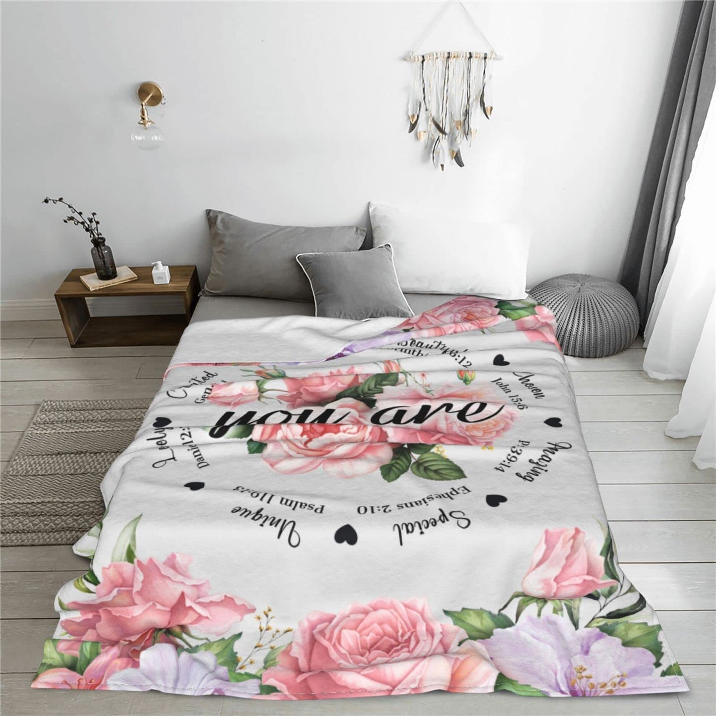 Christian Birthday Gifts for Women Friends Blanket 60"x50",Unique Inspirational Religious Catholic Spiritual & Baptism Comformation Gifts for Girl Godmother Mom Sister