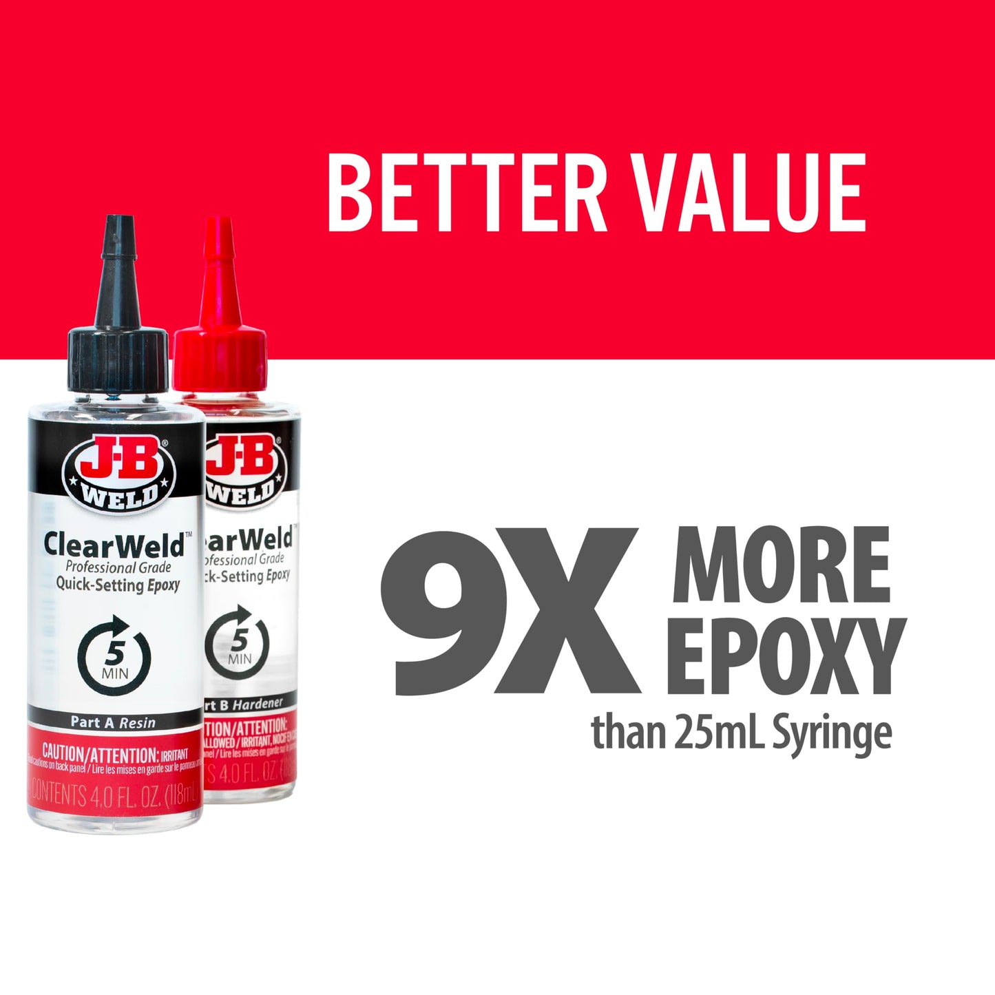 J-B Weld Pro Size ClearWeld 5 Minute Set Epoxy