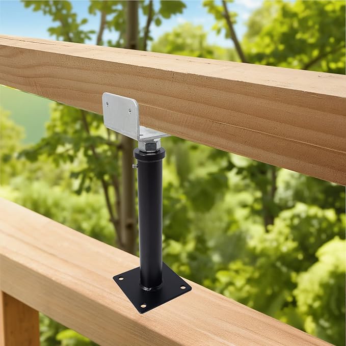 YXGJDP 4 Pack U-Shaped Floor Jack - Adjustable Steel Beam Support for 4x2, 4x4, 4x6 Joists Heavy Duty Screw Jack with U-Head Telepost & House Jack.11-14.5 Inch Adjustment Range.