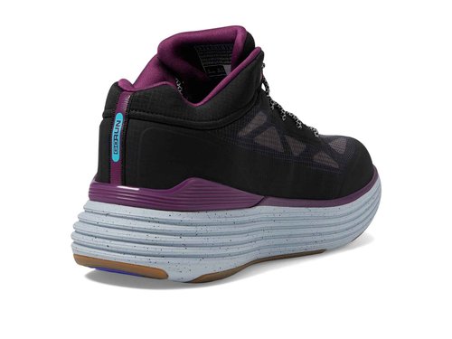 Skechers Women's Max Cushioning Suspension Terrace Waterproof Boot, Black/Purple, 9.5