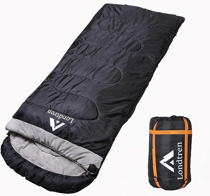 LONDTREN Large 0 Degree Sleeping Bags for Adults Cold Weather Sleeping Bag Camping Winter Below Zero 20 15 Flannel Big and...