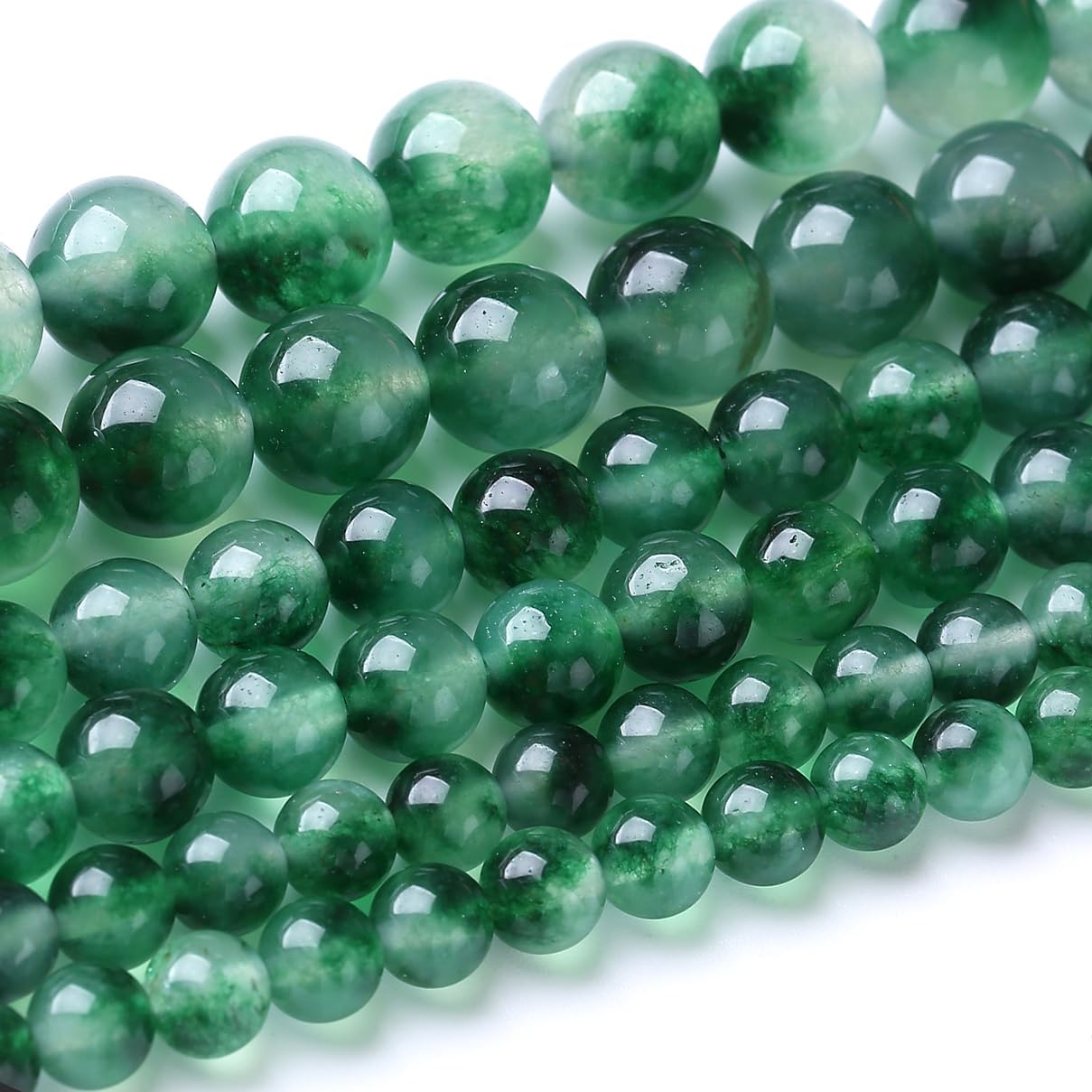 60PCS 6MM Aquatic Agate Stone Beads Energy Healing Beads for DIY Jewelry Bracelet Necklace Making for Jewelry Making 15Inch