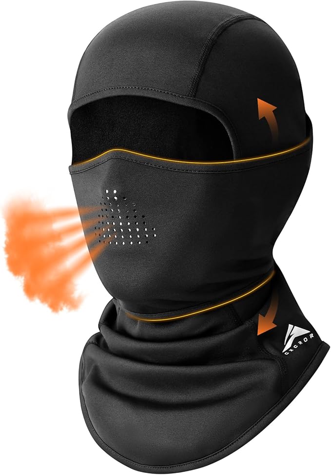 GXCROR Winter Balaclava Ski Mask,Windproof & Thermal,Face Mask for Skiing,Motorcycling,Fishing,Running