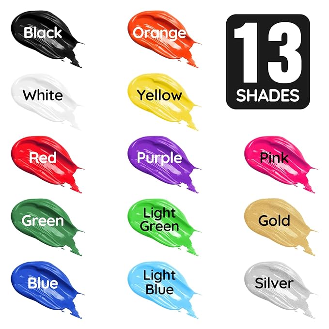 Black White and Green Face Paint - Water-Based Non-Toxic Face Body Paint Kit for Witch Hulk Makeup, Full Coverage Washable Cream for Halloween Cosplay, Costume Parties, Stage Performances