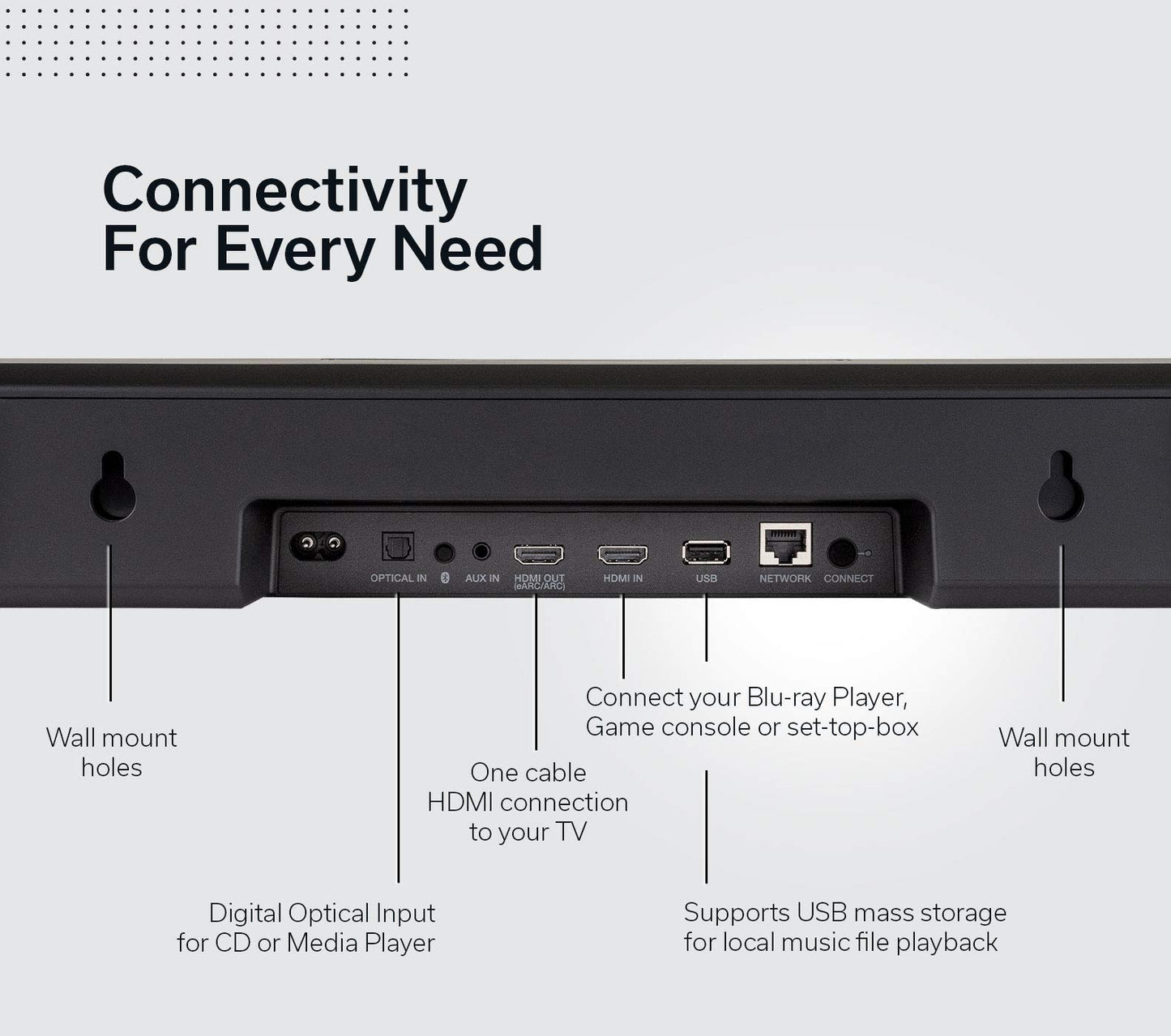 Denon Home Sound Bar 550 + Wireless Subwoofer Bundle (HEOS Built-in) – Dolby Atmos 3D Audio, Wi-Fi/Bluetooth Streaming, Alexa, AirPlay 2, & Multi-Room Support