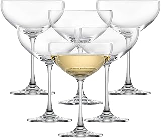 SCHOTT ZWIESEL Bar Special Champagne Bowl (Set of 6), Elegant Champagne Glasses, Dishwasher-Safe Tritan Crystal Glasses, M...
