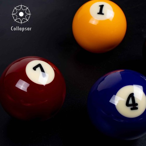 Collapsar Deluxe 2-1/4" Billiard Pool Balls Marble-Swirl Style Billiards Ball Complete 16 Ball Set (Several Style Available) (PRO Premium)