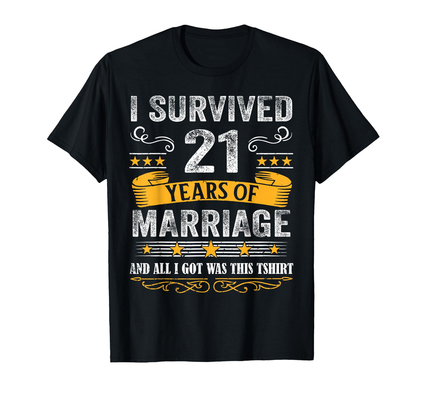 21st Wedding Anniversary shirt Couples Husband Wife 21 Years T-Shirt