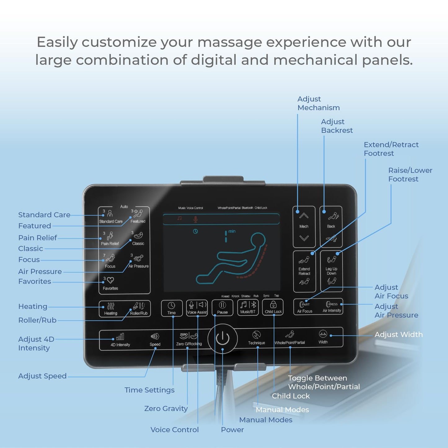 Osaki 4D Achilles l 360 Rotating Footrest l Full Body Massage Chair l Zero Gravity l 360 Kenading Calfrest l Lumbar Heating l Touchscreen Controller l Auto Body Scan l Bluetooth Speaker (Taupe)