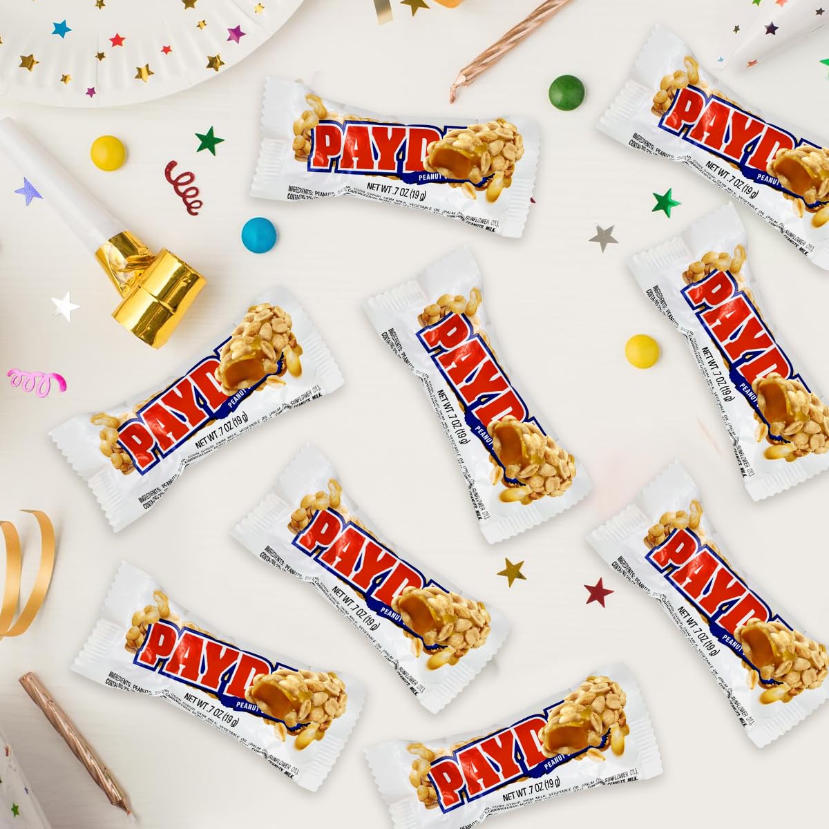 Peanut Caramel Candy Bars Snack Size 5Lb Bulk for Home Snacking, Movie, or Office Break Hours - Delicious Individually Wrapped Peanut Caramel Candy Bars - Fun Size for Kids and Adults
