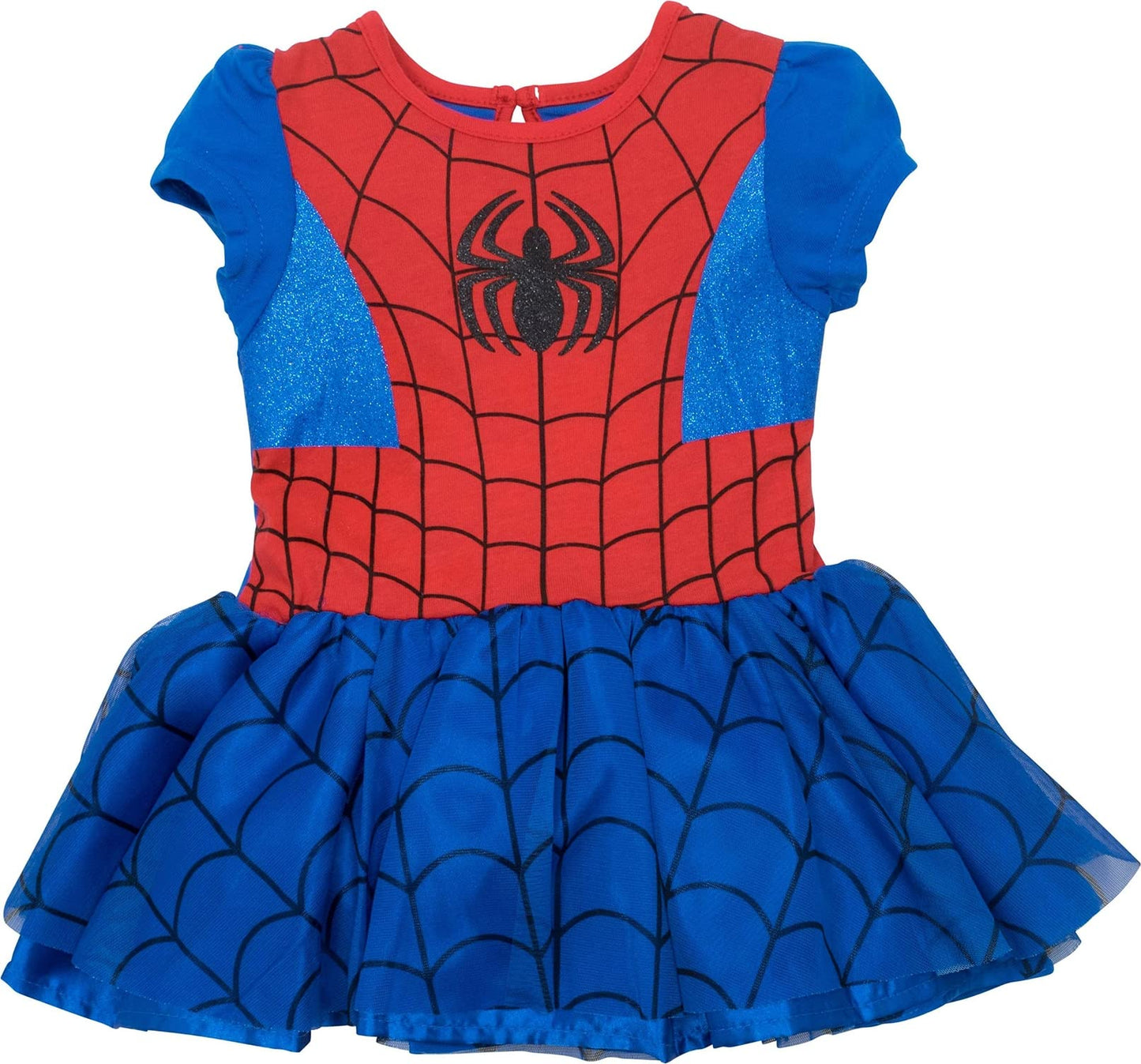 Marvel Spider-Man Toddler Girls Tulle Cosplay Dress Leggings and Headband 3 Piece 2T