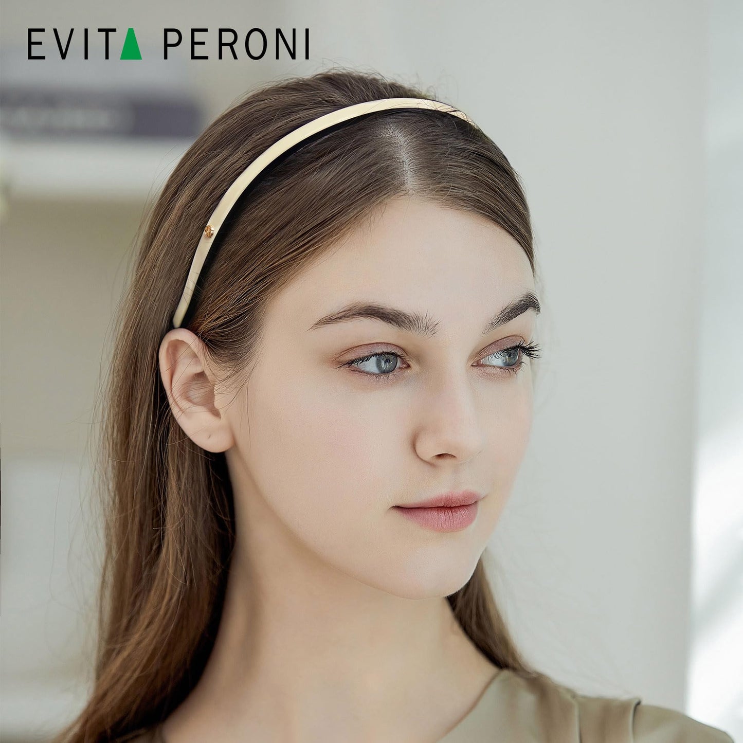 EVITA PERONI Hair Band Designed for Eyewear Black and Off White Glasses headband No Pressure, No Headache, Comfortable Headbands for Women Non Slip, Head Bands for Women's Hair