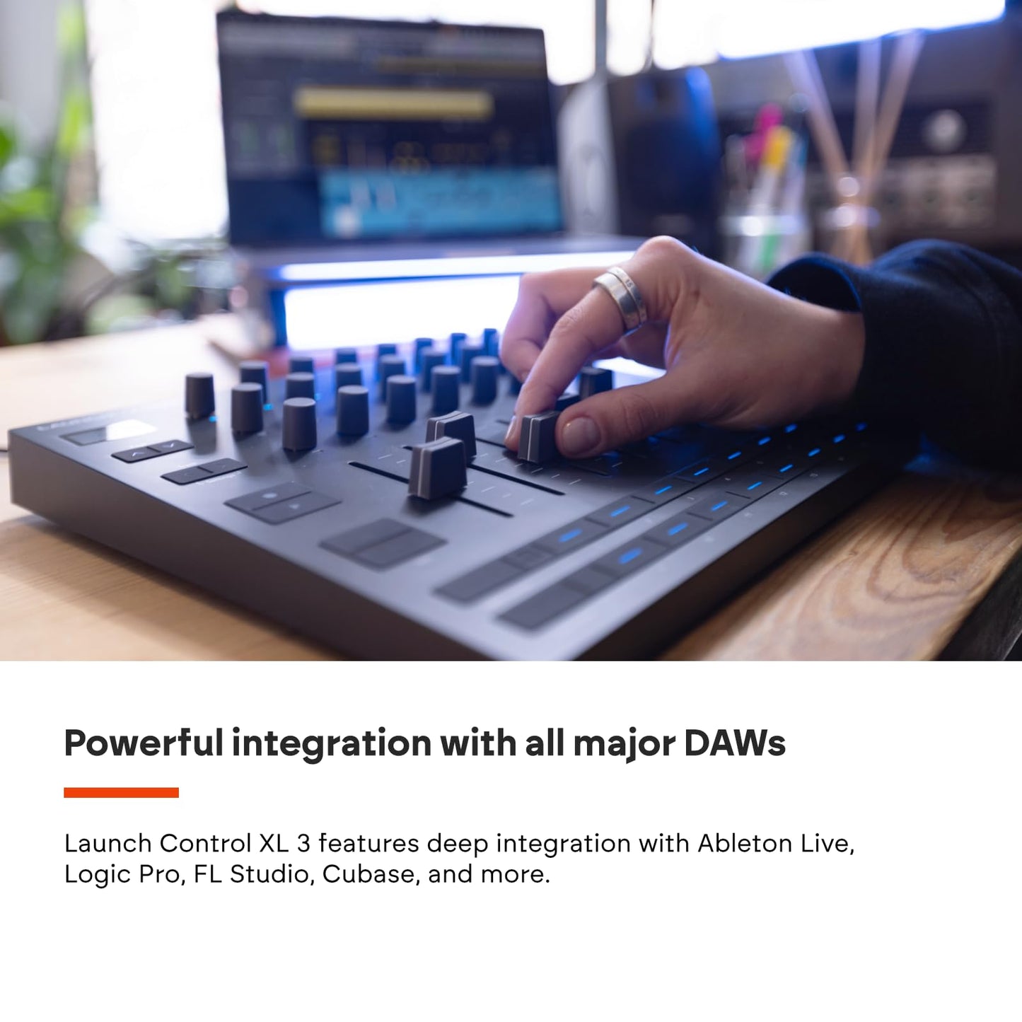 Novation Launch Control Xl 3 - Usb Powered, Midi Control Surface And Mixer For Daw And Hardware Integration With 8 Faders, 24 En