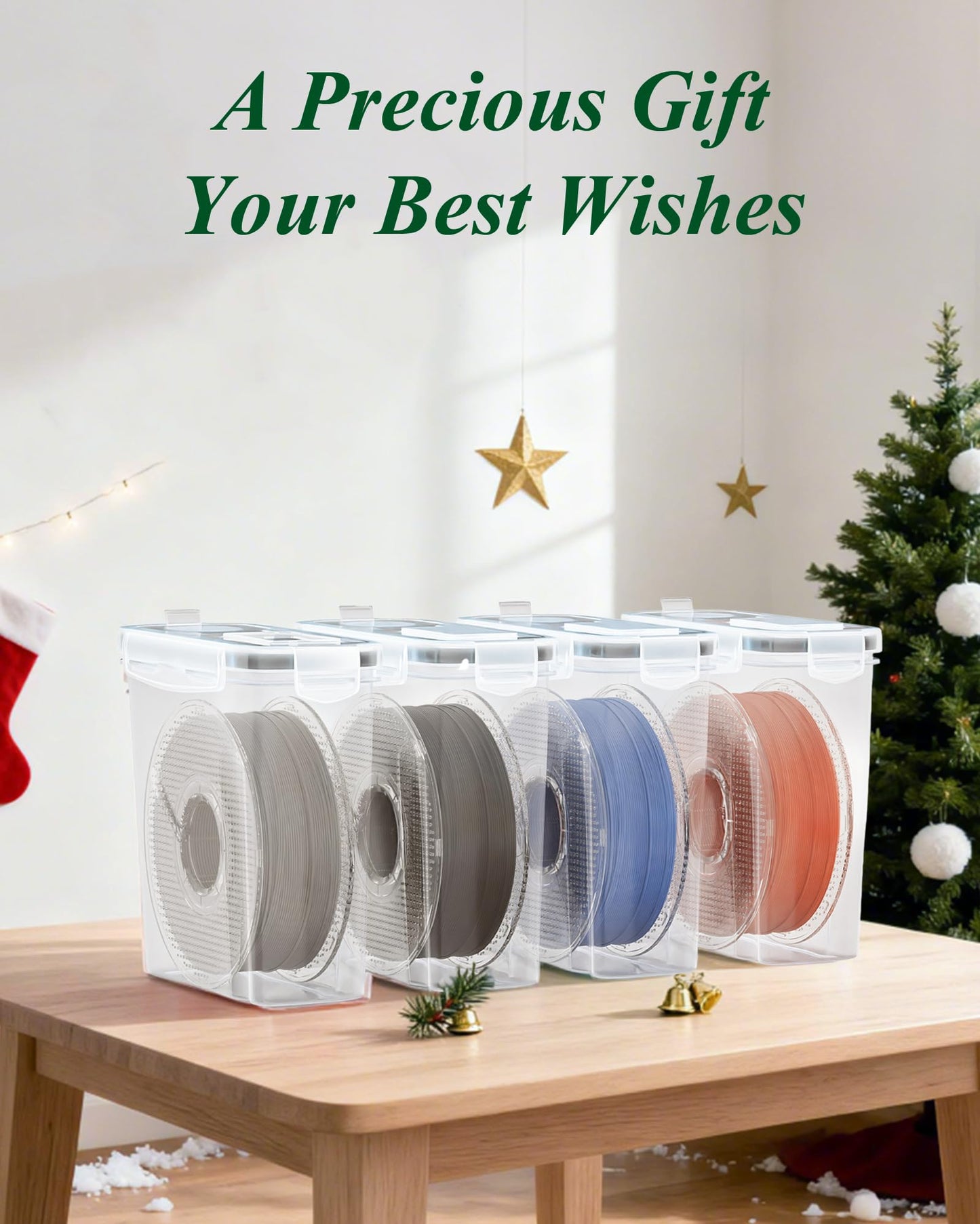 YOOPAI Filament Storage Box - 6 Pack Filament Container for 3D Printing Sealing and Protection - Portable Storage Box with Desiccants&Label for Home&Office,Water-Proof and Dust-Proof 4.0L(9.03*8*3)