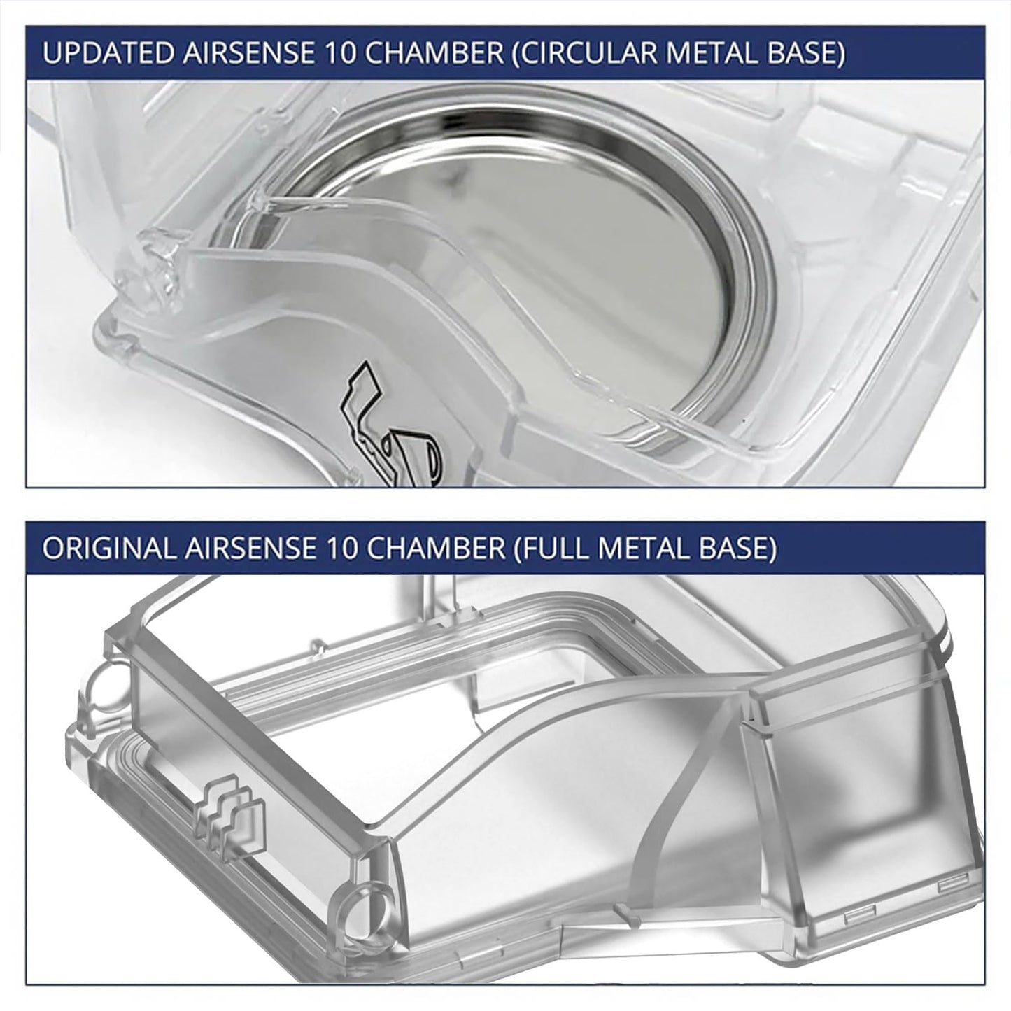 Replacement Water Chamber Compatible with AirSense 10 and Aircurve 10, Replacement Humidifier Tank Compatible with S10 Series, CPAP Supplies and Accessories, Round Base Design
