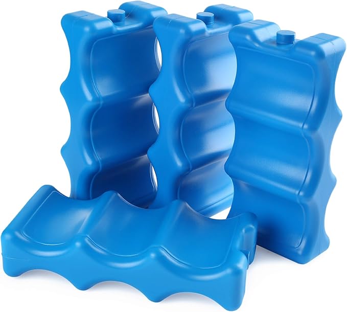 Ice Pack for Coolers, Breastmilk Bottle Storage, Lunch Box, Insulated Contoured Freezer Pack, Long Lasting Reusable Cool P...