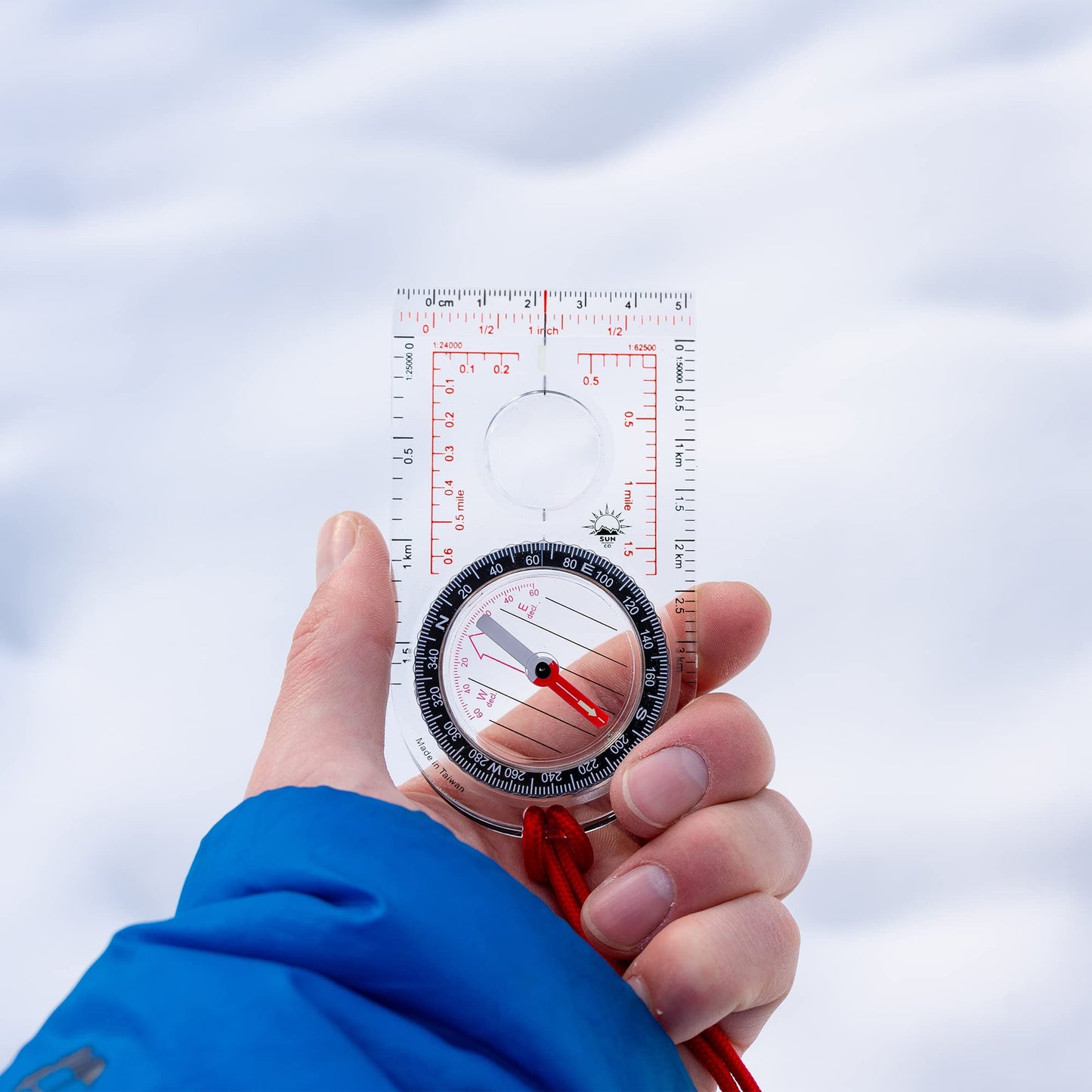 Sun Company Promap Compass - Ultra Lightweight Baseplate Map Compass With Declination Scale - Accurate Orienteering Base Plate C