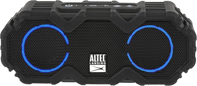 Altec Lansing LifeJacket Mini - Waterproof Bluetooth Speaker with Lights, Portable Wireless Speaker for Pool, Beach, Hikin...