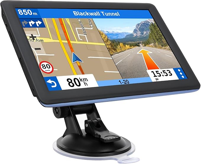 7" GPS Navigator for Car Truck RV, Car GPS Navigation System with 2026 Maps, Lifetime Free Updates, Voice Guidance, Speed...