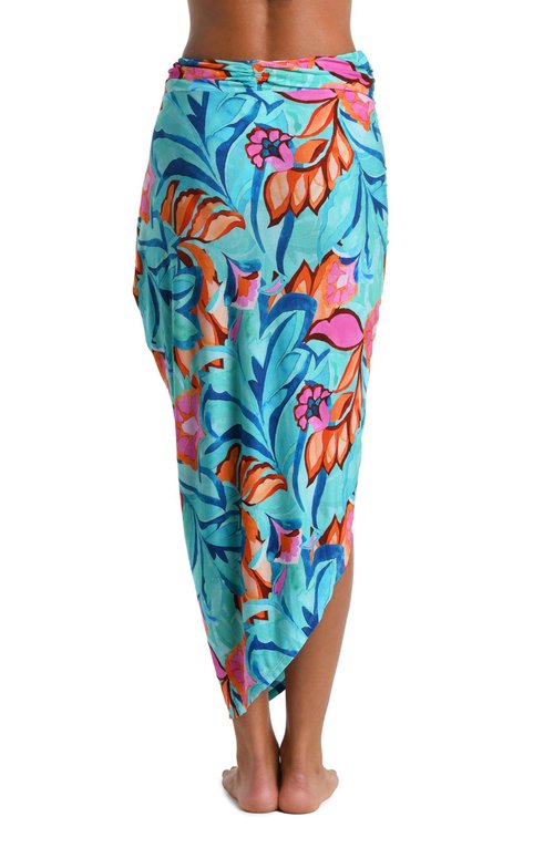 Sunshine 79 Women's Standard Swimsuit Beach Cover Up Pareo, Multi//Polynesia Tropics