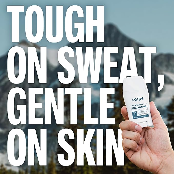Carpe Underarm Antiperspirant and Deodorant, Clinical strength with Mountain Breeze scent, Combat excessive sweating Stay fresh and dry, Great for hyperhidrosis (Pack of 3)