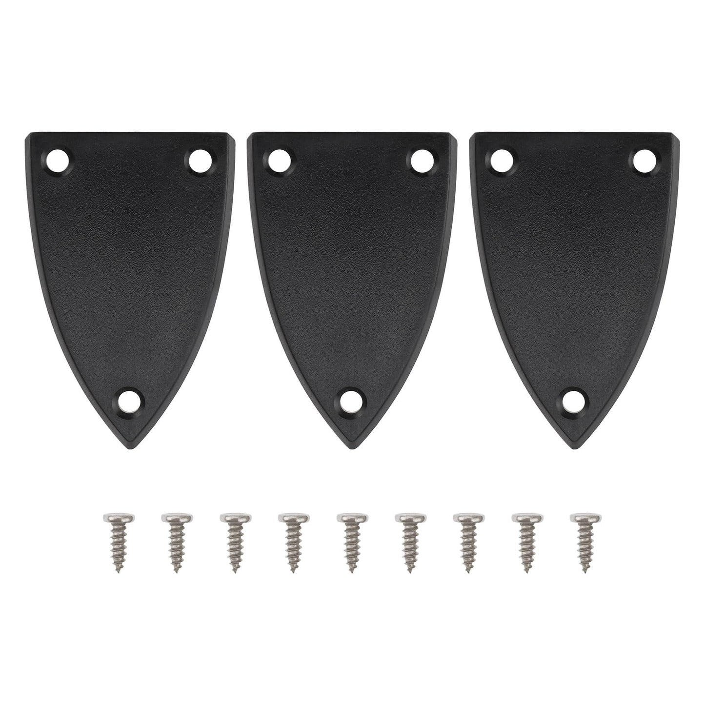 Lt Easiyl 3 Sets Guitar Adjustment Rod Cover 3 Holes Triangle Plastic Truss Rod Covers For Acoustic-Electric Guitar Acoustic Gui