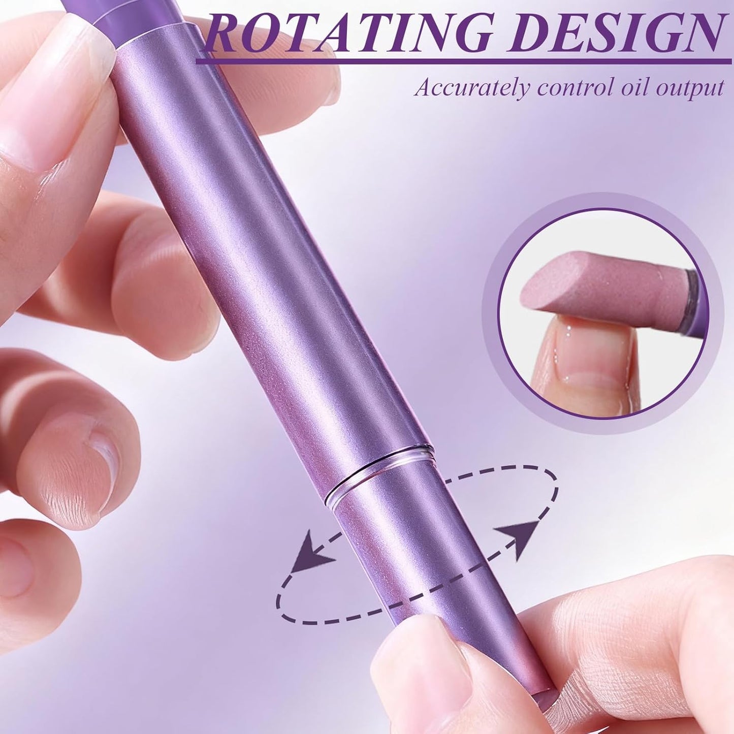 3-in-1 Cuticle Oil Pen, Cuticle Pusher Nail Oil Pen with Rotating Design, Nail Care Pen, Nail Buffer Pen for Hangnails, Dry and Damaged Nails, Moisturize Strengthen Daily Nails Care (1PC)