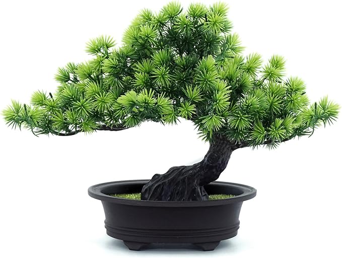 yoerm Artificial Bonsai Tree Fake Plants for Home Decor, Living Room Bathroom Bookshelf Entryway Table Wall Shelf Modern F...