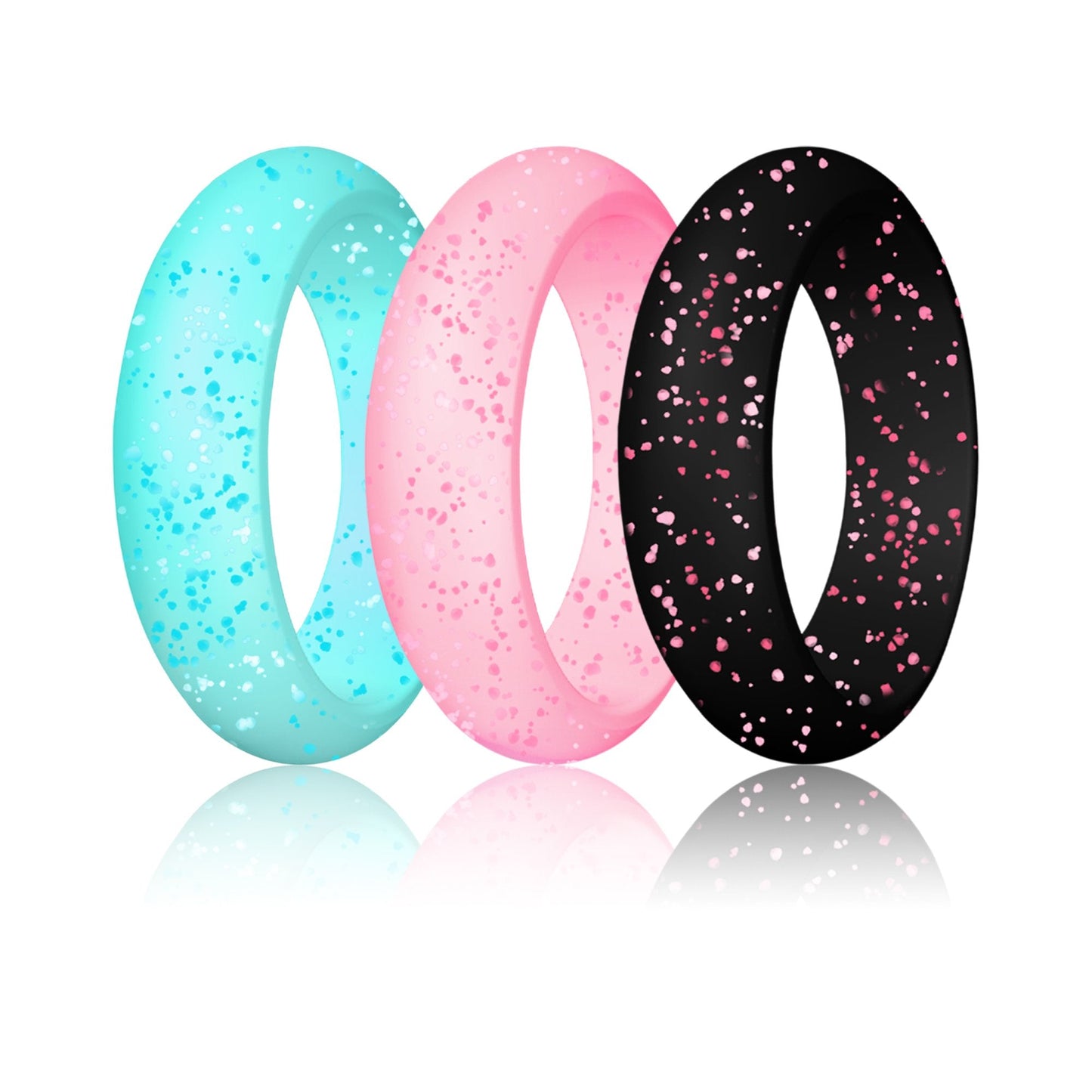 LNQ LUNIQI Silicone Wedding Ring For women, Thin and Stackable Durable Rubber Safe Band For Love, Couple, Souvenir and Outdoor A