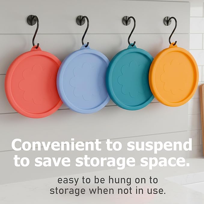2 Cup Silicone Replacement Lids Storage Cover for Anchor Hocking Glass Bowls (Container not Included) 4 Pack Microwave, Dishwasher and Freezer Safe