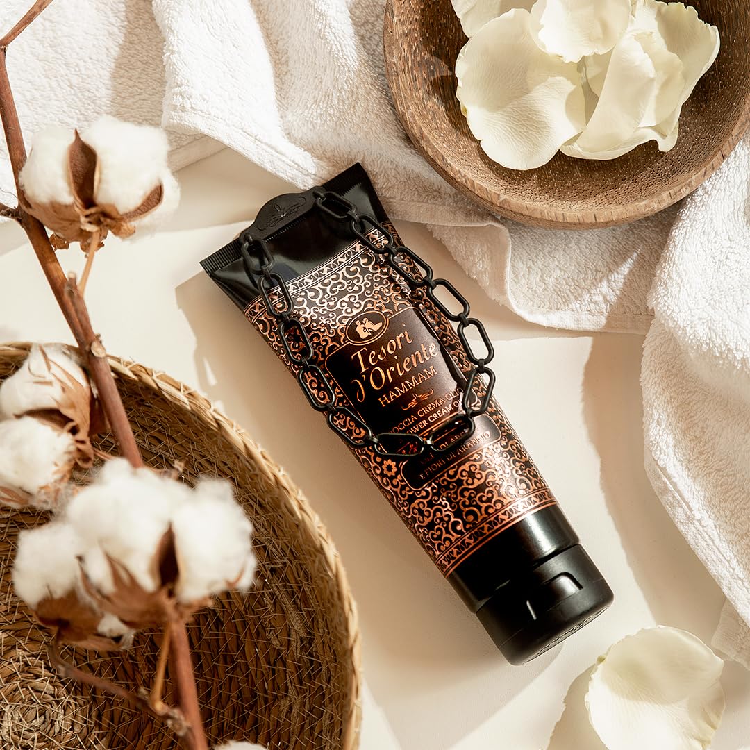 Tesori d'Oriente Hammam Shower Gel For Women & Men - 250 Ml (8.45us Fl Oz) [ Italian Import ] (Argan Oil & Orange Blossom)