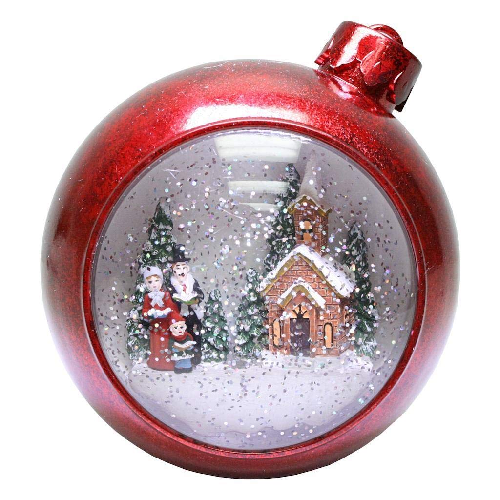 Roman 6.5" H Lighted Swirl Christmas Carolers Ornament, Confetti Lite, Battery Operated, Holiday Decor, Gift