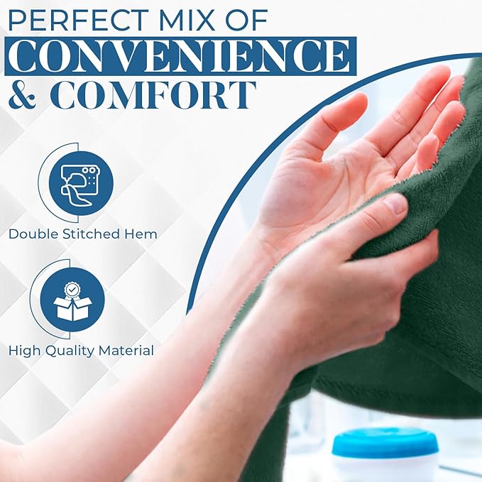 DAN RIVER 6-Pack Premium Christmas Hand Towels (16x28 Inches) - 100% Cotton, Ultra Soft, Lightweight, Highly Absorbent Towels for Bathroom, Gym, Salon, Hotel, and Travel - 550 GSM - Red & Green Combo