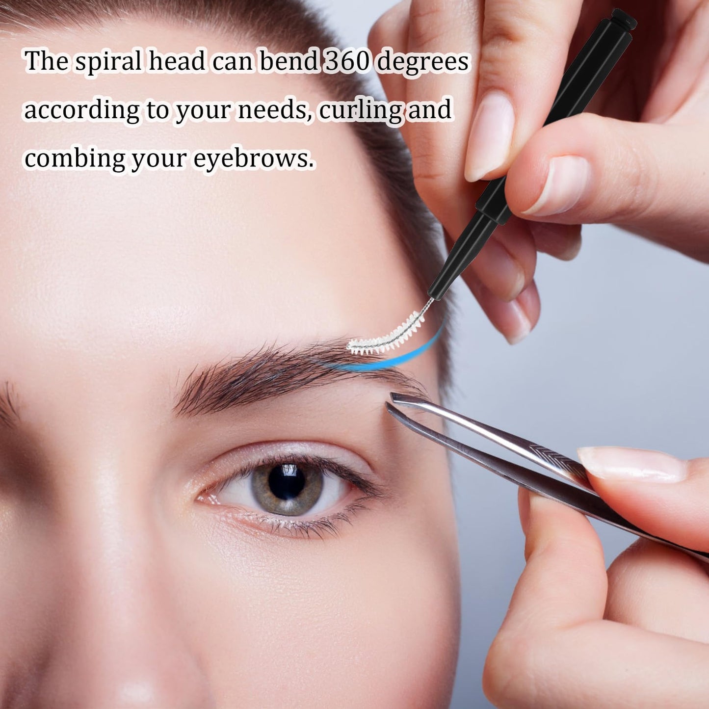100Pcs Micro Eyebrow Brush Set with Cap - Multifunctional Brow Lamination Tools for Eyelash and Eyebrow Extensions Tool