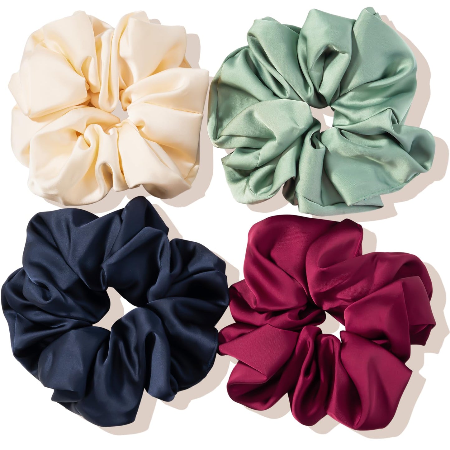 Lolalet Big Scrunchies for Women, 5.9 Inch Large Satin Scrunchies Jumbo Oversized Elastic Hair Ties Extra Large Giant Hair Bands